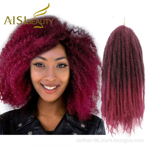 Aisi Beauty Wholesale Multi Color Soft Afro Kinky Marly Braiding Hair Extensions Crochet Hairpiece Synthetic Braiding Hair